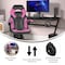 Flash Furniture Pink LeatherSoft Gaming Chair - Skate Wheels CH-00095-PK-RLB-GG - alternate 6